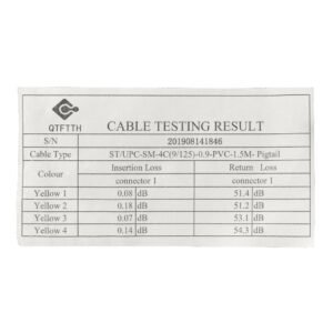 JFST-4 - ST/UPC SM 1,5mt 4-unidades Pigtail 150cm 0,9mm 1.5mt MonoModo 9/125um