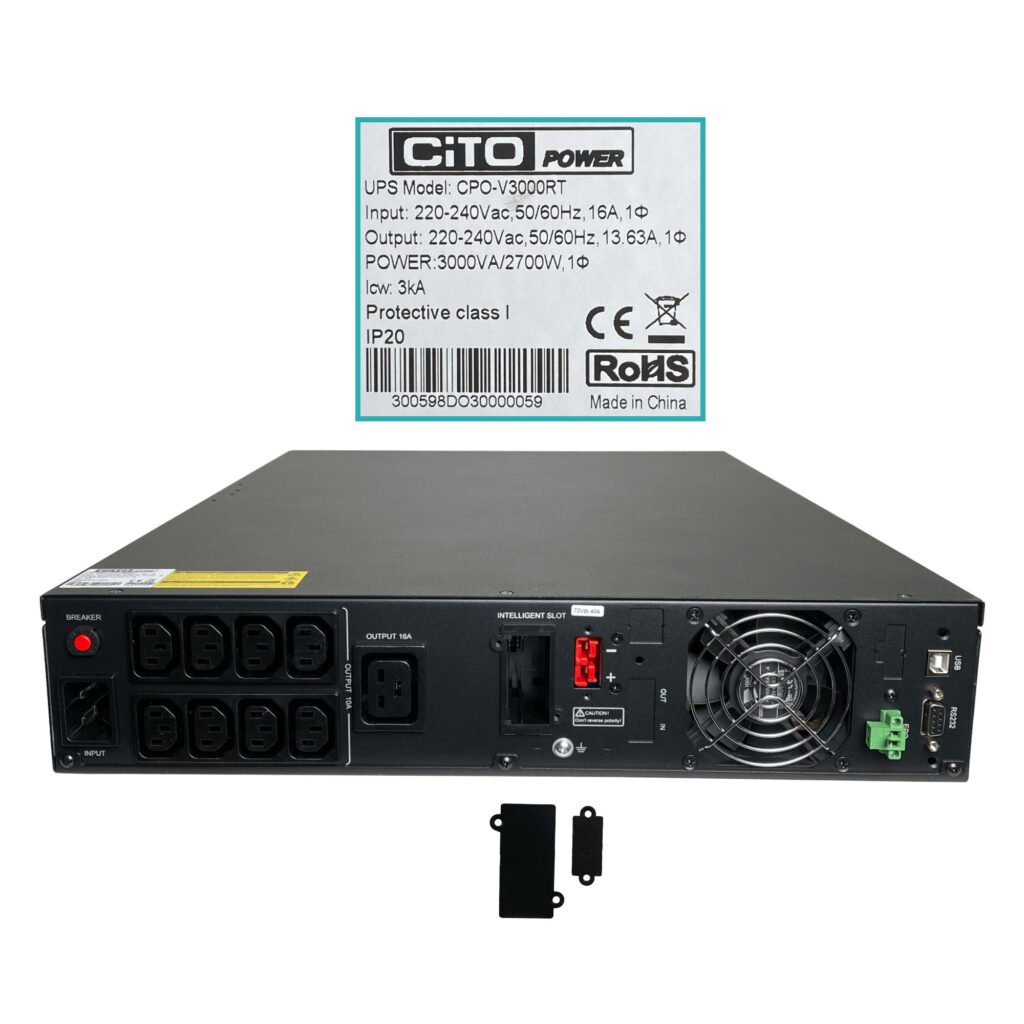 CITO USB Requiere 6-Baterias 6x9Ah 3KVA 2700W Online 0ms UPS 2U Rack