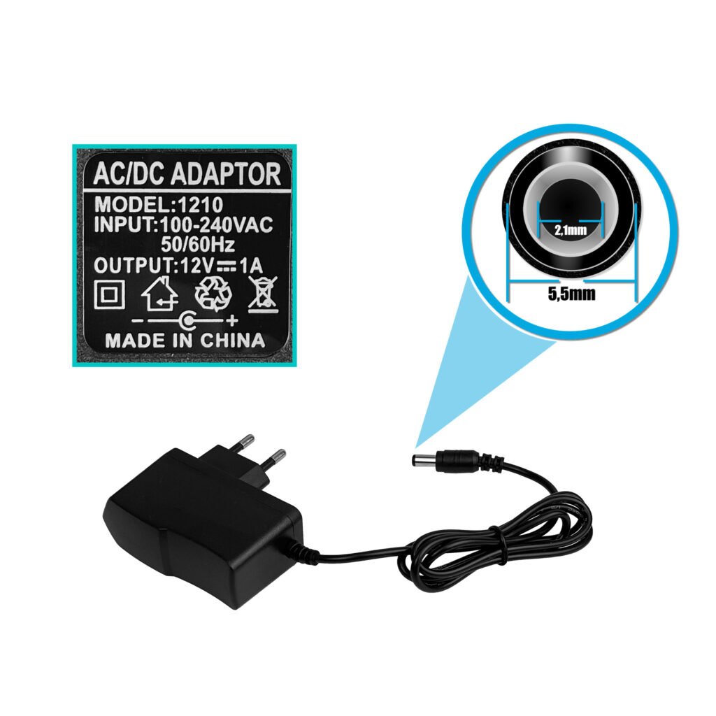 PST-1012 - 12VDC 1A Plug-5,5x2,1mm 12W Fuente Poder Trafo P1A-IT