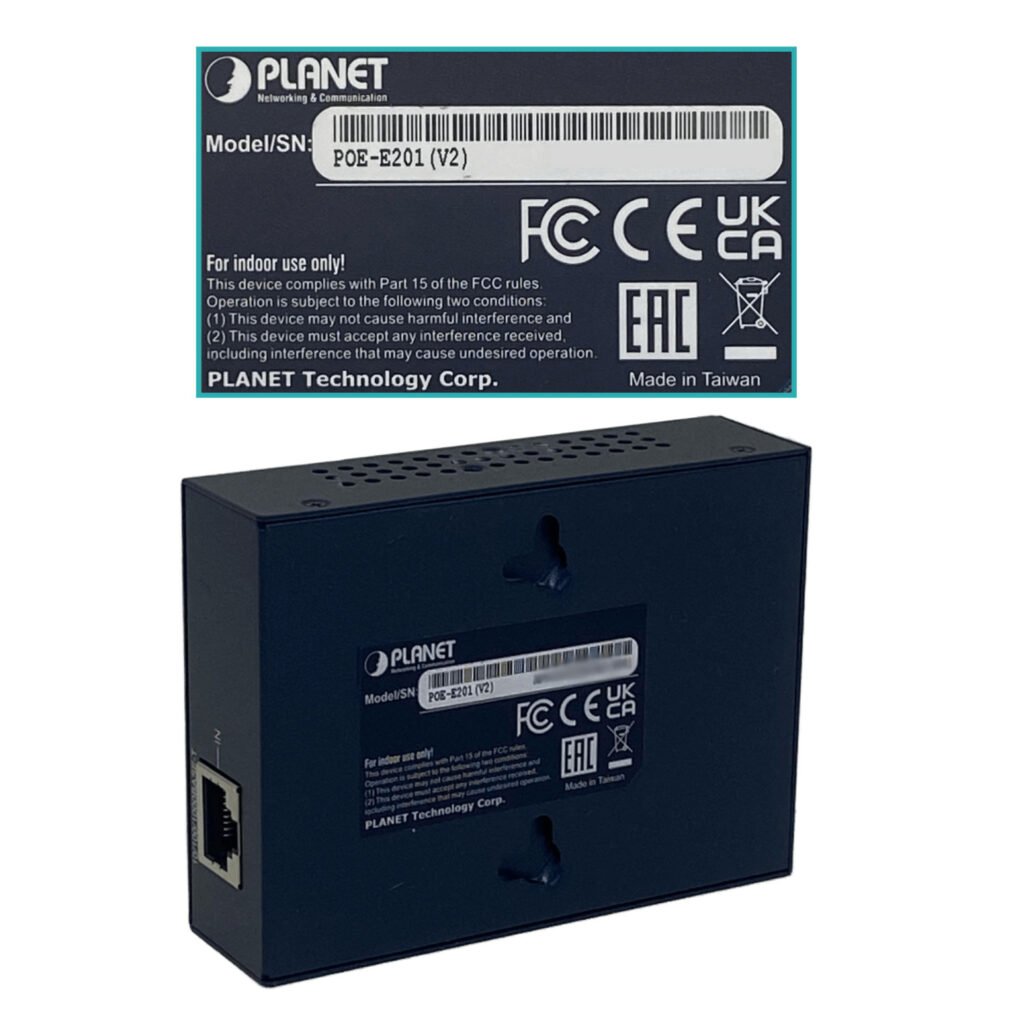 POE-E201 - PLANET 802.3AT POE+ EXTENSION UTP REPETIDOR +100MT