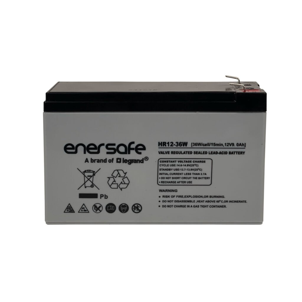 ENERSAFE Bateria 9,0AH Acido-Plomo 12V Sellada VRLA HR12-36W 9AH