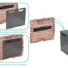 RK04-6L - LINKMADE 60cm-Fondo 4U Rack Pared Mural Negro Puerta-Vidrio - Imagen 4