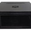 RK04-6L - LINKMADE 60cm-Fondo 4U Rack Pared Mural Negro Puerta-Vidrio - Imagen 6