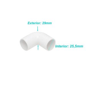 PVC25-CK - LINKCHIP 25mm Codo Chico para Tubo PVC Blanco