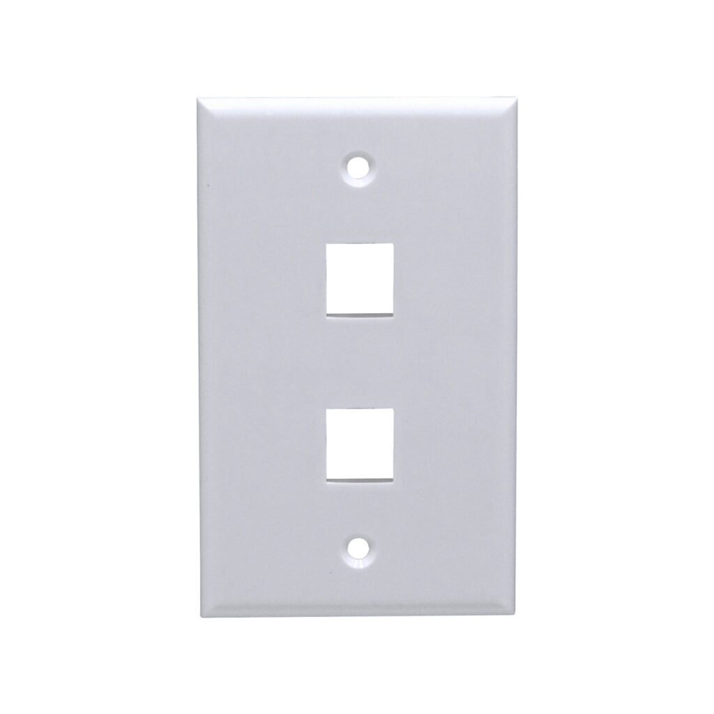 FP2WU - BLANCO 2-Keystone Vertical Faceplate 70x114mm