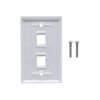 FP2WU - BLANCO 2-Keystone Vertical Faceplate 70x114mm - Imagen 2