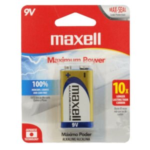 9V-AP - MAXELL 9V Alcalina Bateria Pila Alkaline 6LF22B19V Blister