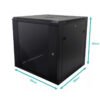 RK11-6L - LINKMADE 60CM-FONDO 11U GABINETE RACK PARED NEGRO - Imagen 4