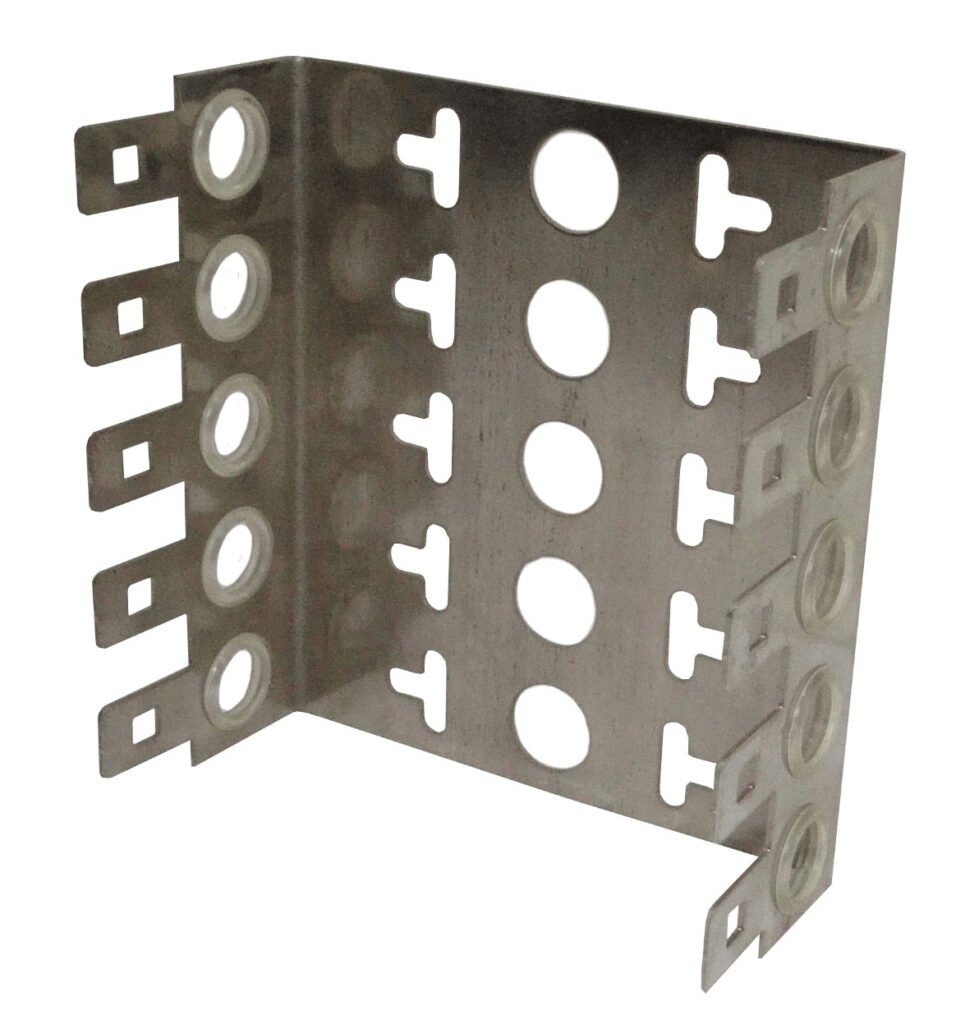 FRAME50P - 50-Pares 22mm 5-KRONE Soporte Metalico Base 5-Regletas