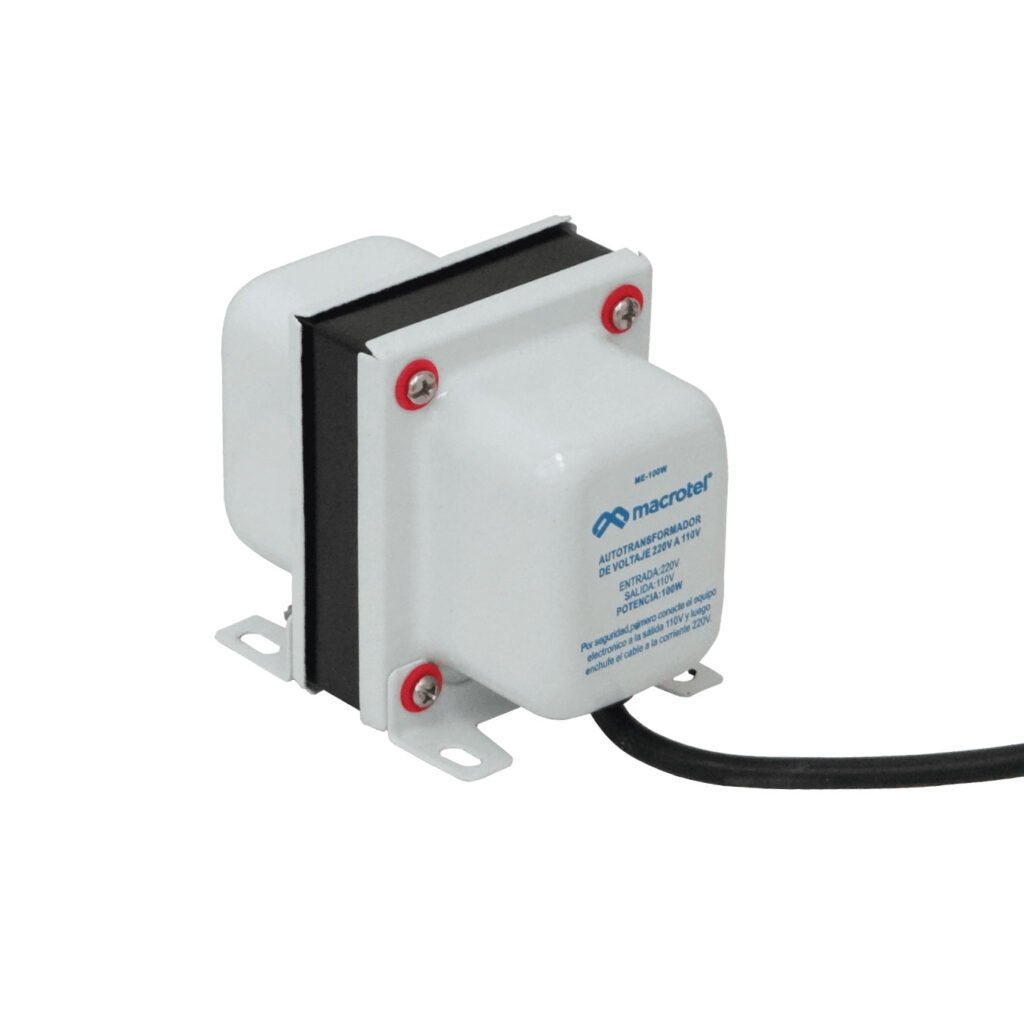 ME-100W - MACROTEL 100W Transformador c/tierra 110V-220VAC Trafo
