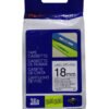 TZE-241 - BROTHER 18mm Negro en Fondo Blanco Cinta 8mt p/PT-E300VP - Imagen 2