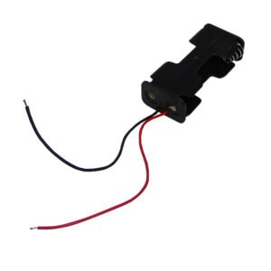 PORTA-2AA - Porta-Pila 2-AA Negro Cable-10cm