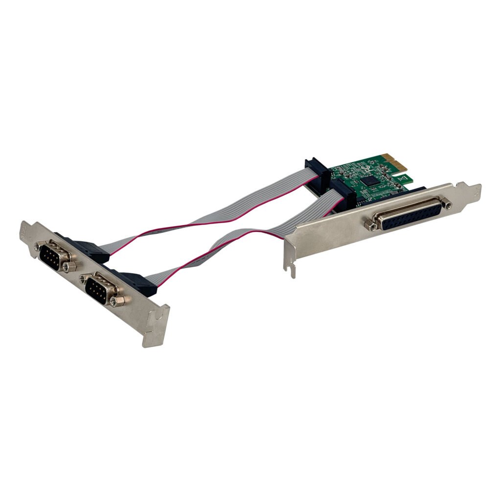 PCIE2S - PCIe-x1 2-Serial-RS232-DB9-M 1-Paralelo-DB25-H Tarjeta