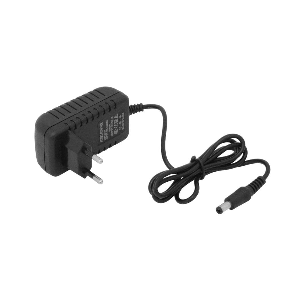 F12-1C - Plug-5,5x2,5mm 12V 1A 12W Plastica interior Fuente Poder Cable-85cm