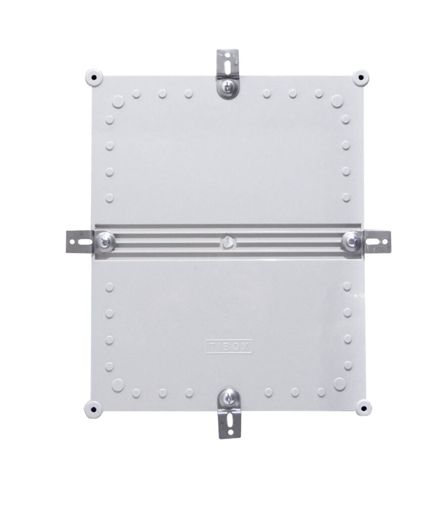 AG-3428 - 340x280x130mm Tapa-Gris Caja Gris Plastica c/Placa IP66 RoHS