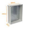AG-3428 - 340x280x130mm Tapa-Gris Caja Gris Plastica c/Placa IP66 RoHS - Imagen 3