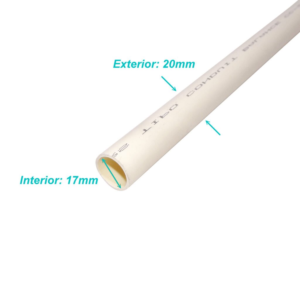 PVC20W-3 - LINKCHIP 3mt 20mm x 1,3mm Tubo Conduit Blanco PVC no-Certificado