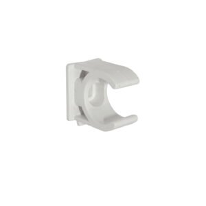 PVC16-A - LINKCHIP 16mm Soporte Fijacion Abrazadera p/Tubo PVC Blanco Tornillo
