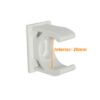 PVC20-A - LINKCHIP 20mm Soporte Fijacion Abrazadera p/Tubo PVC Blanco Tornillo - Imagen 2