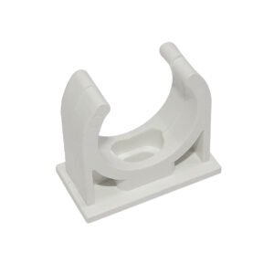 PVC25-A - LINKCHIP 25mm Soporte Fijacion Abrazadera p/Tubo PVC Blanco Tornillo