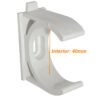 PVC40-A - LINKCHIP 40mm Soporte Fijacion Abrazadera p/Tubo PVC Blanco Tornillo - Imagen 2