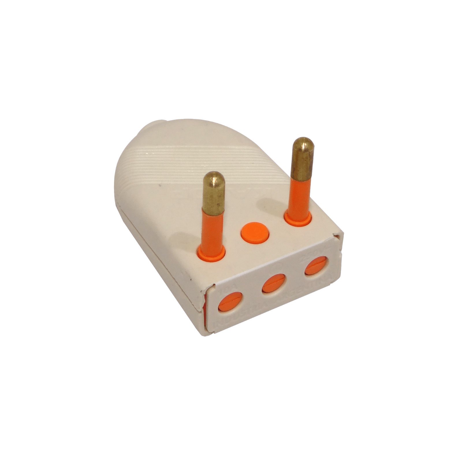 EMV2PW - KALOP 2P Blanco 10A SEC-60477 Enchufe Macho Volante sin-Tierra KL44400