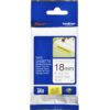 TZE-S241 - BROTHER E-P 18mm Negro en Blanco Cinta 8mt p/PT-E300VP Extra-Pegamen - Imagen 2