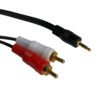 ULINK 3,5mm-M 2-RCA-M 3mt Macho-Macho Cable Audio Plug-RCA Phone-1/8 - Imagen 3