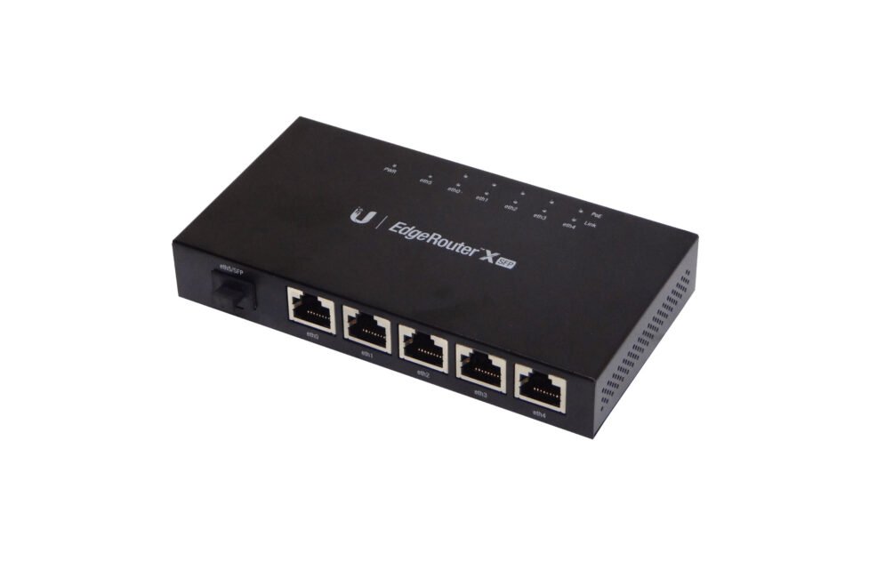 ER-X-SFP - UBIQUITI 5-1000-POE24V-12W-OUT BUDGET-50W 1-SFP L2 EDGE-ROUTERX