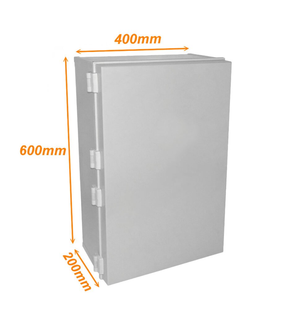 KG-4060 - 400x600x200mm Tablero Estanco Gris Plastico IP66 RoHS c/Placa