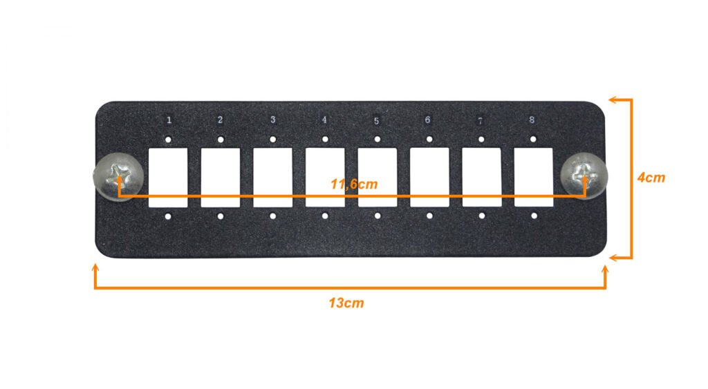 CL-3P - 8-SC-SX 8-LC-DX Placa 130mm para 1U-3P req-Coplas