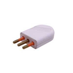 EMV2PTW - KALOP 2P+T Blanco 10A SEC-60477 Enchufe Macho Volante c/Tierra KL44404