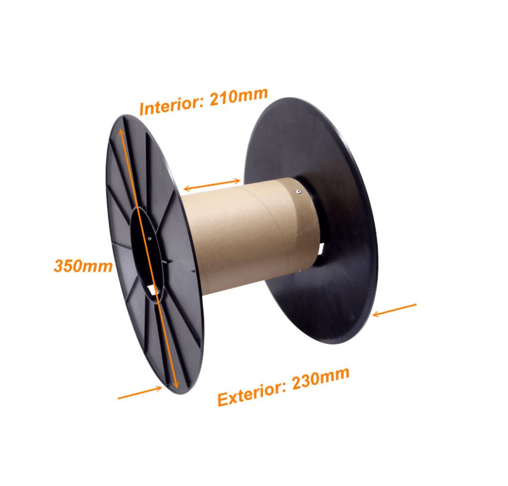 REEL - Carrete Vacio Carton-Interior-Diametro-13cm Plastico-34,5cm