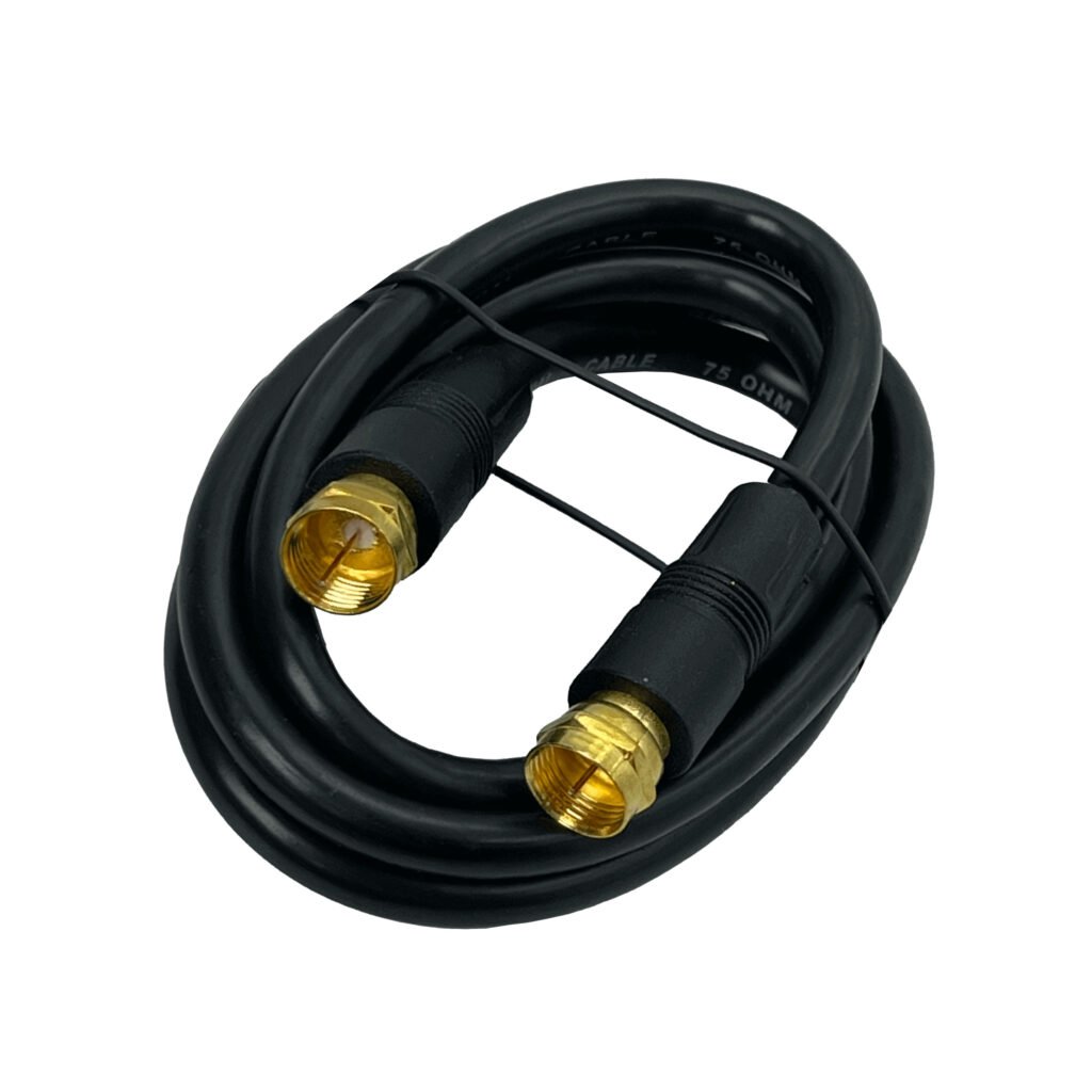 MV-806 - MACROTEL Cable RG59 Coaxial F-M F-M 1mt Negro TV-Cable