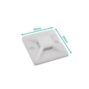 HC-10 - 100-un 3x3cm Fijacion Autoadhesiva Base p/Amarra hasta 7mm