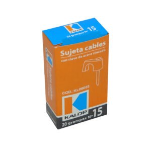 GRAMPA-15 - KALOP 20-UN Nº15 Gris 11x15mm Clavo-18x2,25mm Zincado Sujeta-Cable