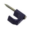 GRAMPA-C8N - KALOP 50-UN C8 Negra 8x8mm Clavo-12x2mm Zincado Sujeta-Cable Coaxial - Imagen 2