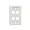 FURUKAWA para 4-Keystone Faceplate Blanco Plano 4P 70x114mm 35050090 - Imagen 2