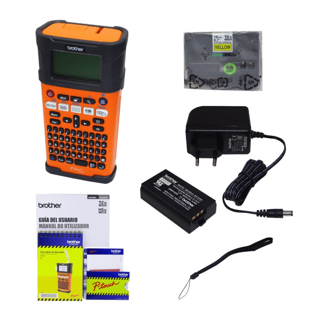 PT-E300VP - BROTHER no-USB Bat-Interna/6-AA QWERTY 3,5-18mm TZ/HS Rotuladora