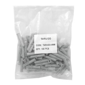 TARUGO-8MM - Tarugo 8mm 100-Unids. Plastico-PE Gris 8x40mm Tornillo-5x40