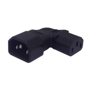 C13-C14-AP - Angulo Plano Macho-C14 Hembra-C13 Adaptador Electrico 10A