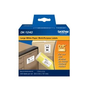 DK1240 - Brother 50,5x101mm 600-Etiquetas Adhesivas Papel Blanco para-QL 5x10cm