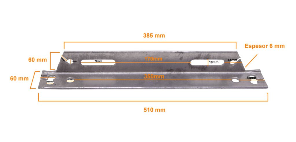 GTL00086 - 65x65x6x508mm Cruceta De Paso BT-AT para Poste