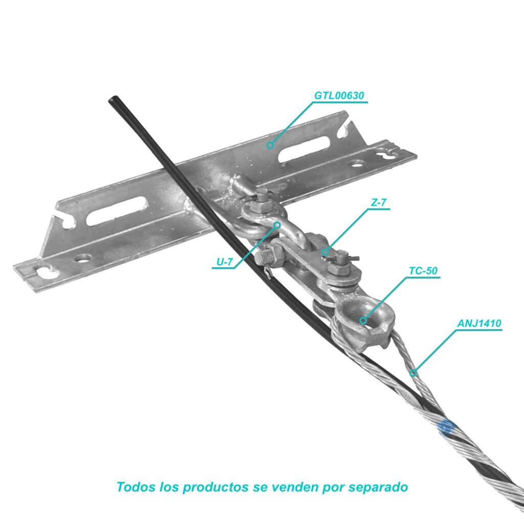 GTL00630 - 65x65x6x508mm Cruceta De Remate Fe16mm para Poste