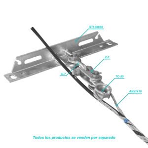 GTL00630 - 65x65x6x508mm Cruceta De Remate Fe16mm para Poste