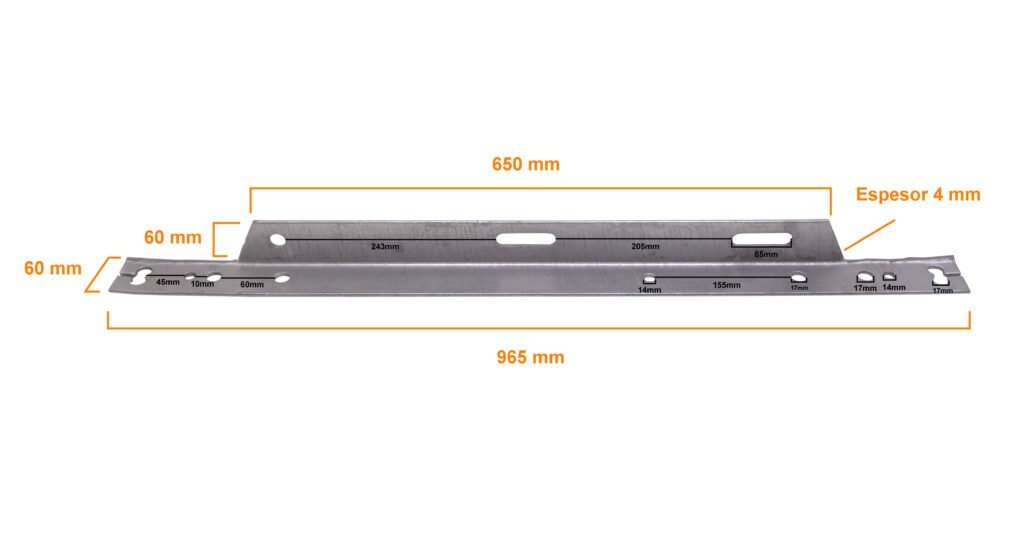 GTL00579 - 65x65x6x965mm Cruceta Extra Larga para Poste