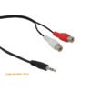 3,5mm-M 2-RCA-H 0,2mt Macho-Hembra Cable Plug-RCA Phone-1/8 20cm - Imagen 2